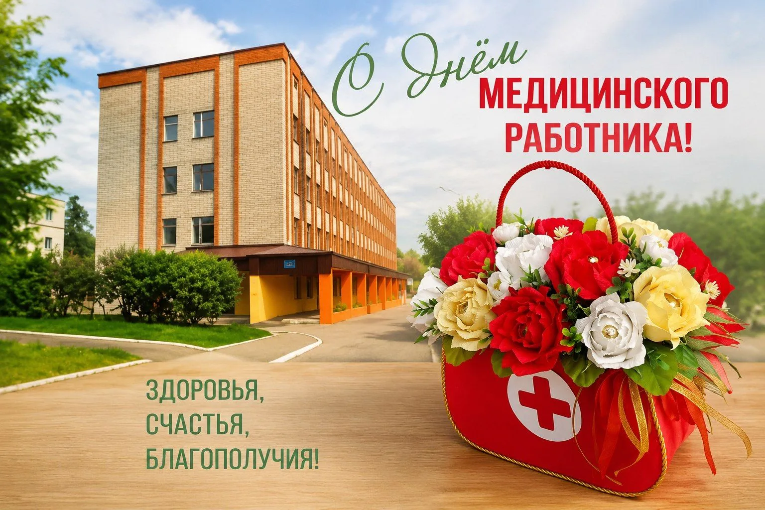 Уважаемые медицинские работники и ветераны здравоохранения!
 
Примите искренние поздравления с вашим