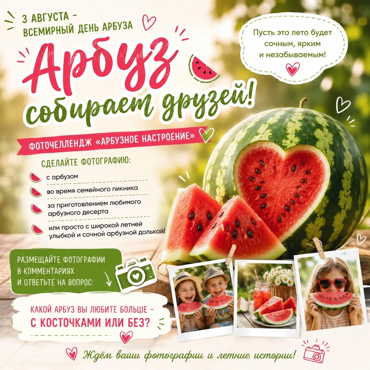 🍉Арбуз собирает друзей!