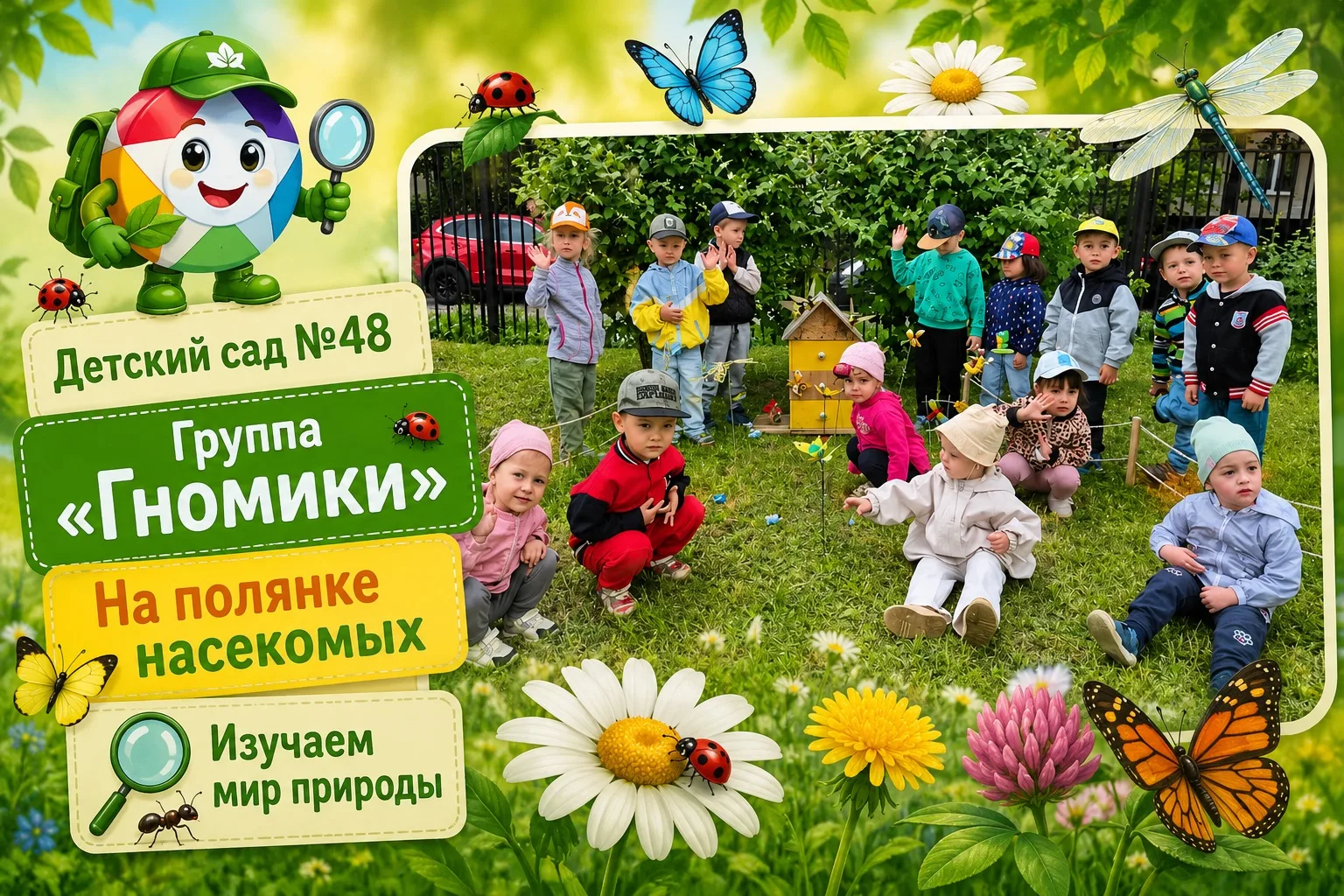 Наши малыши из группы «Гномики» отправились в увлекательное путешествие на полянку насе...