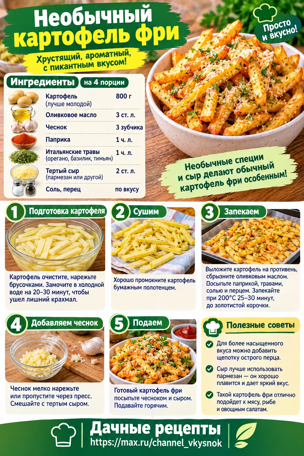 Необычный картофель фри