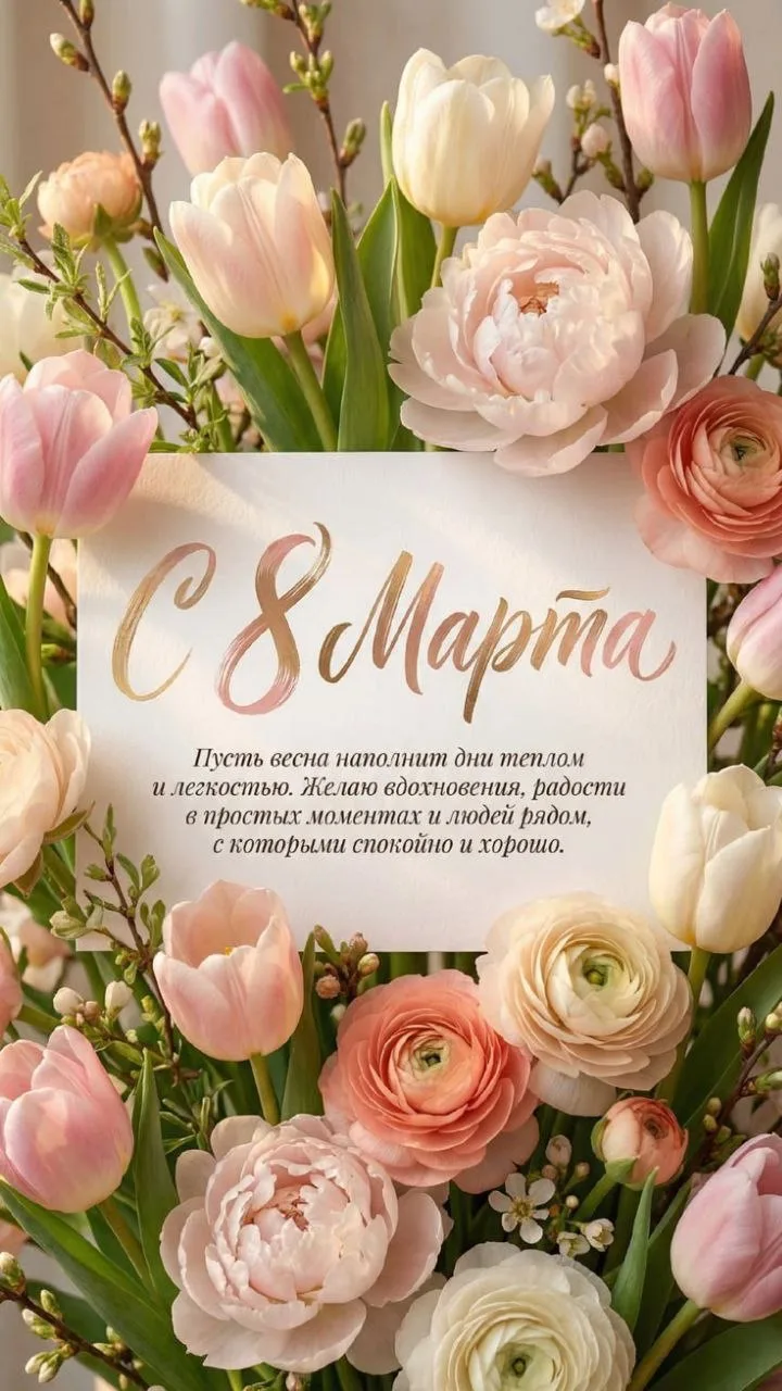 Поздравляем всех прекрасных, милых и добрых девушек с праздником! Желаем тепла, улыбок ...