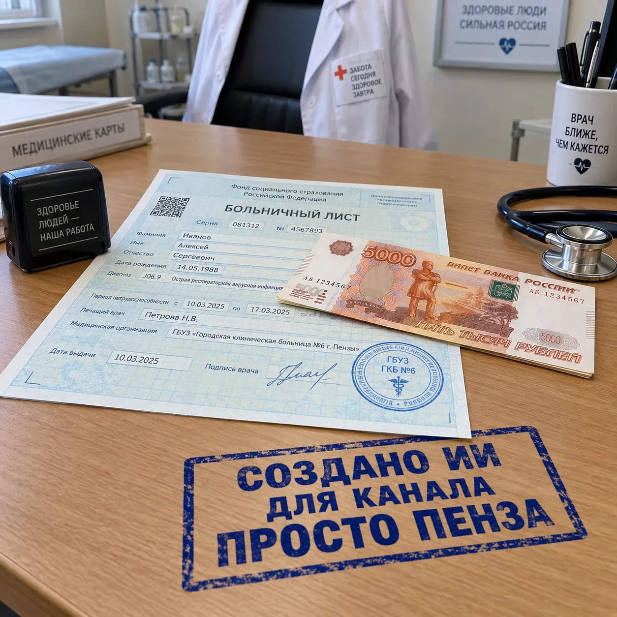 В Пензе врач оформляла платные больничные — дело передали в суд