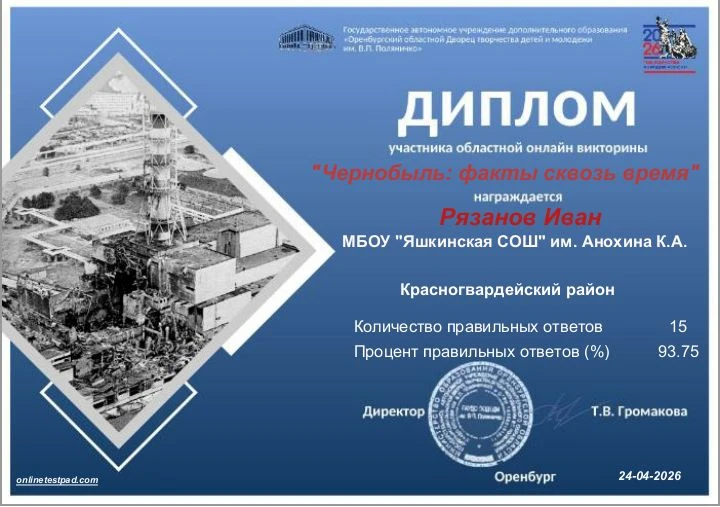 26 апреля 1986....