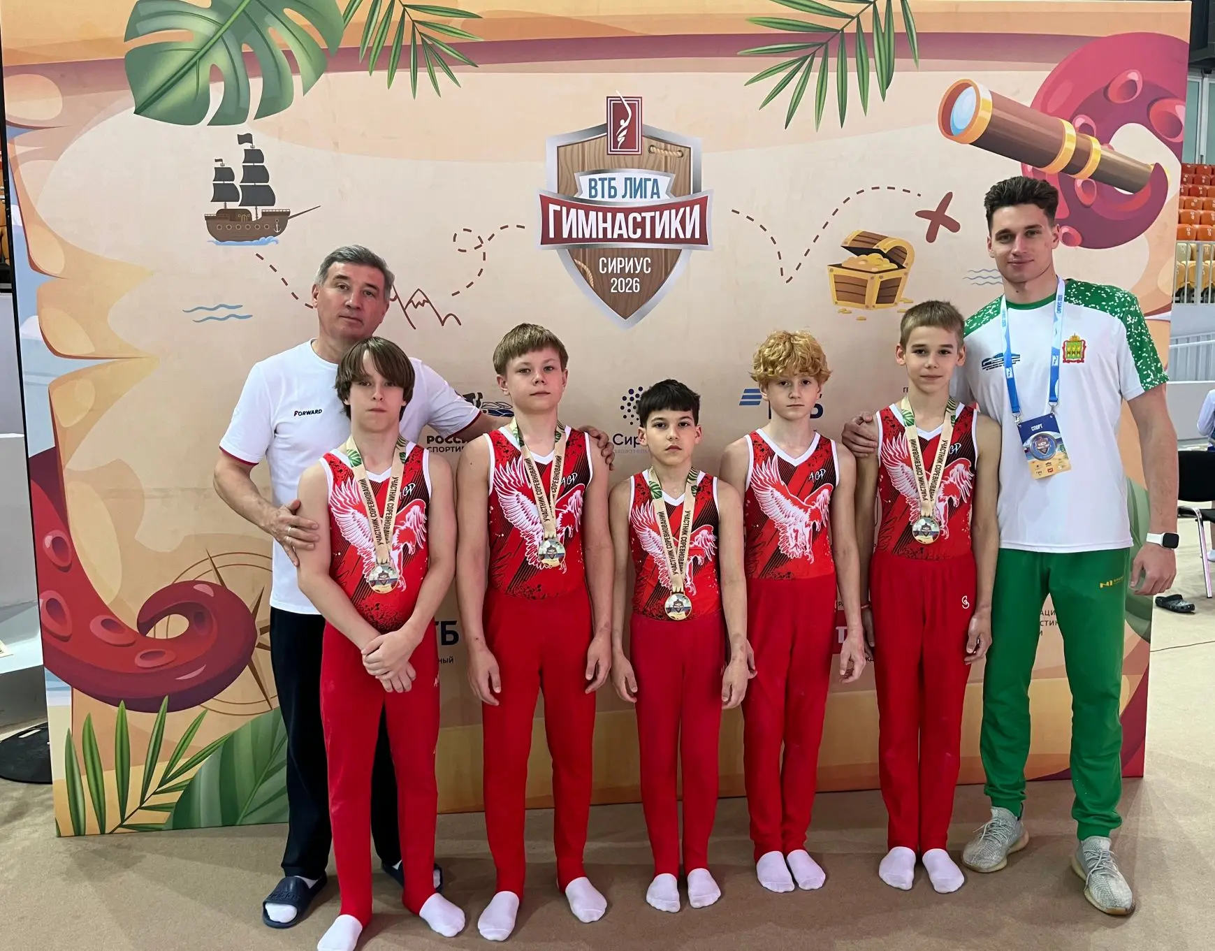 🔥👍Ещё одна команда отделения спортивной гимнастики в составе:  Шилов Михаил, Игнатов Тимофей, Маме