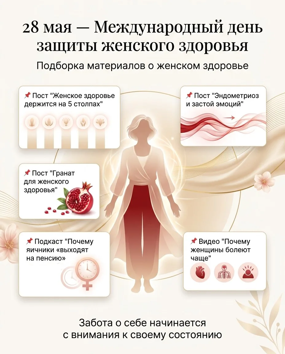 🌺 Дорогие мои женщины, 28 мая — Международный день защиты женского здоровья.