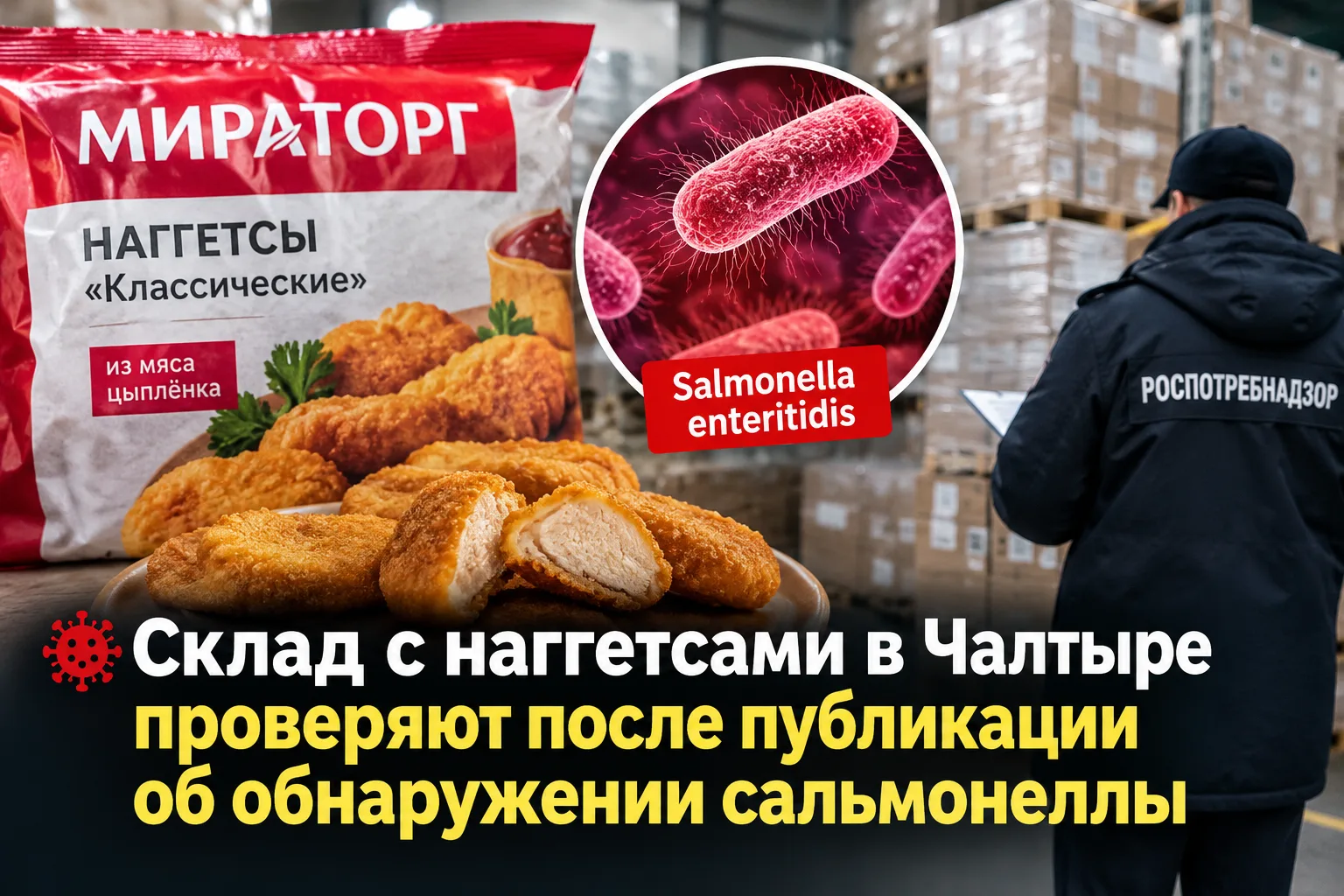 🦠 Склад с наггетсами в Чалтыре проверяют после публикации об обнаружении сальмонеллы в...