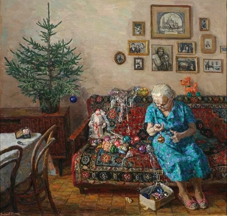 🎄Новый год в картинах русских художников  🍊 Николай Витинг. Снежок идёт 🍊Татьяна Еремина. Преднового