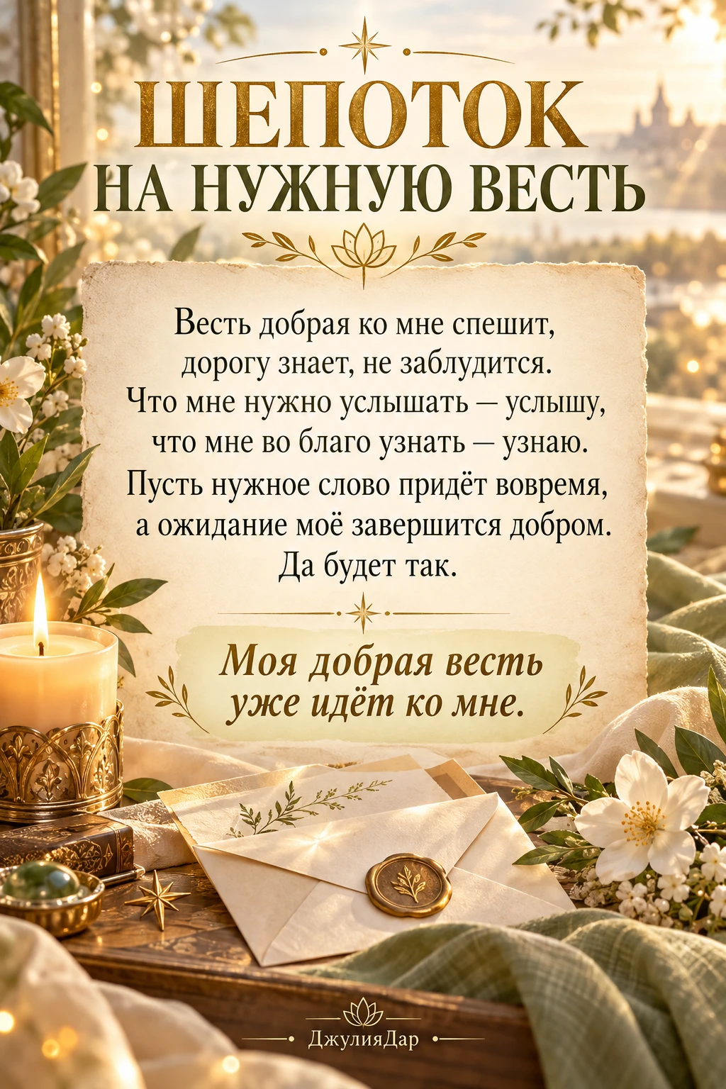 📩 Иногда одна нужная весть может изменить весь день.