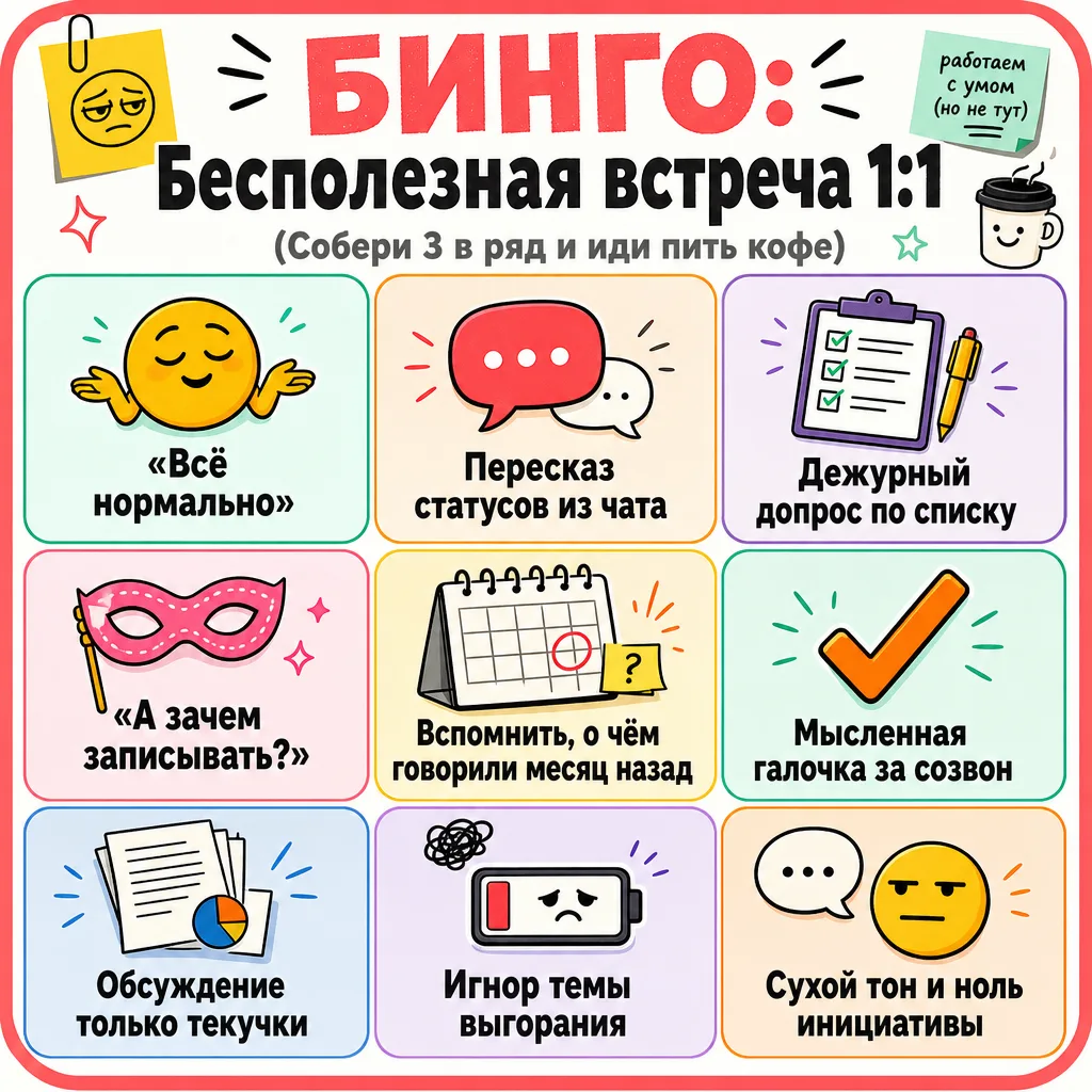 Как превратить встречу 1:1 в пустую трату времени?