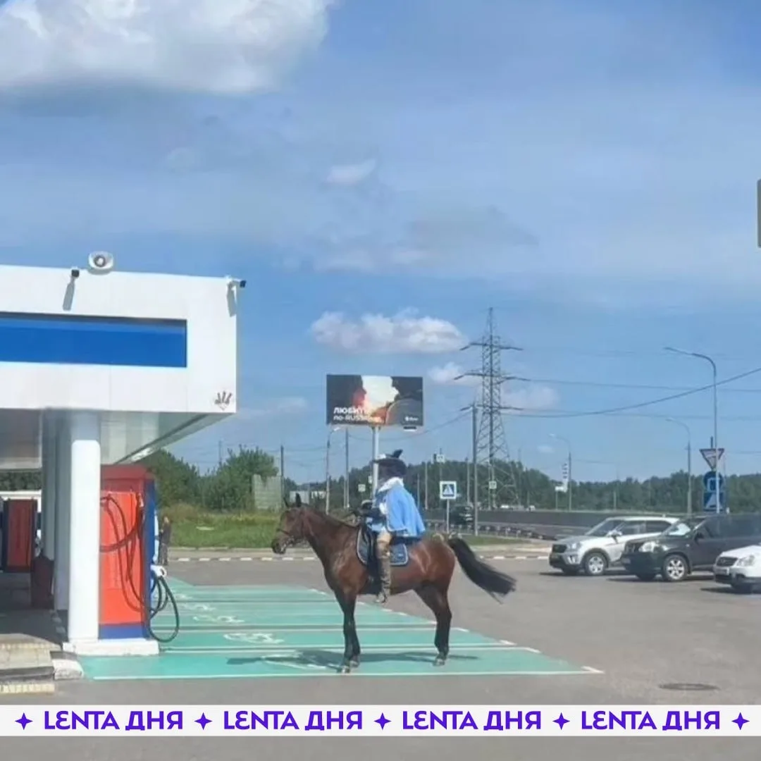 🐎 Тысяча чертей, мушкетёр приехал на АЗС верхом.
