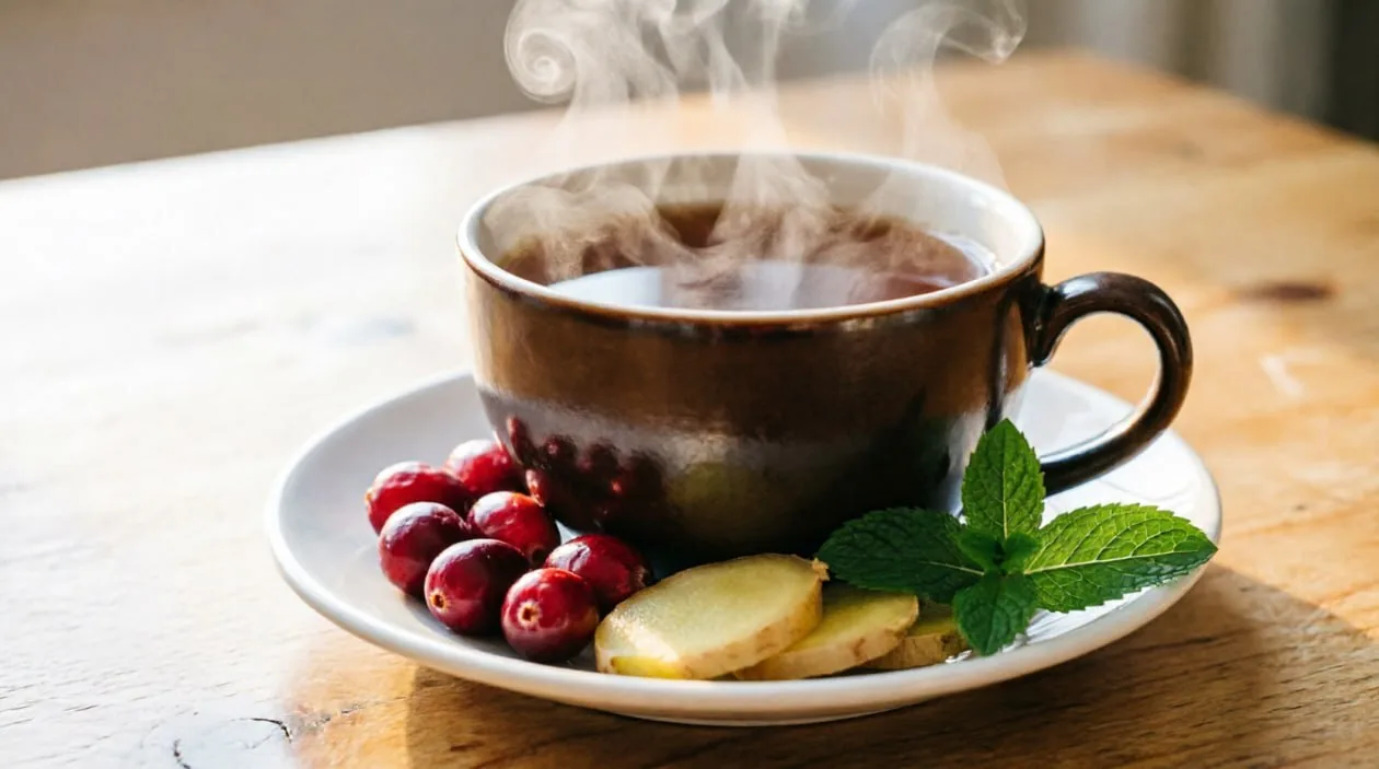 🍒 Клюквенный кубик в чашку – и ароматный зимний чай готов: простая