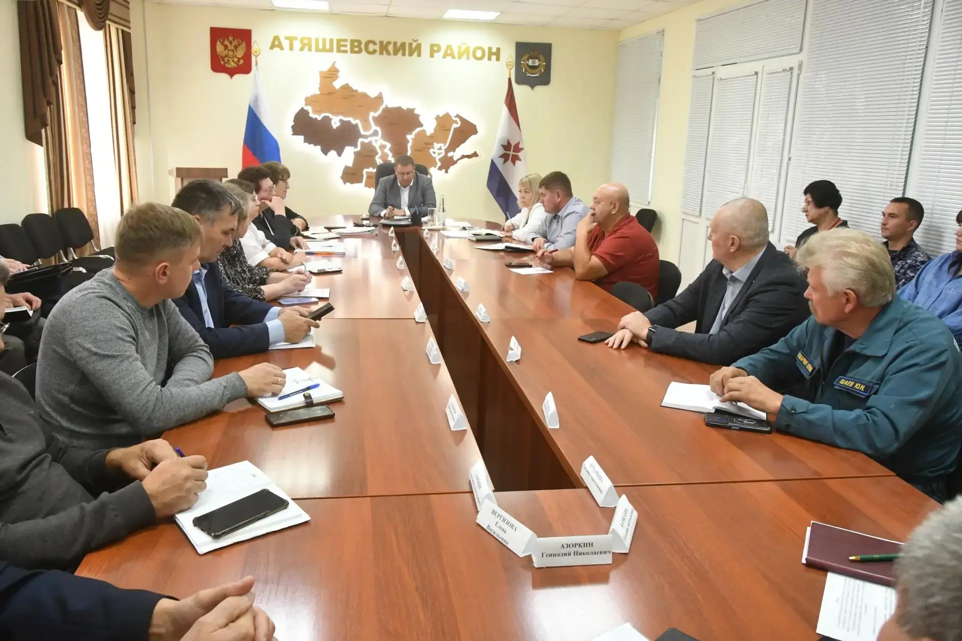 31 августа 2026 года  под председательством  Главы Атяшевского муниципального района Ни...