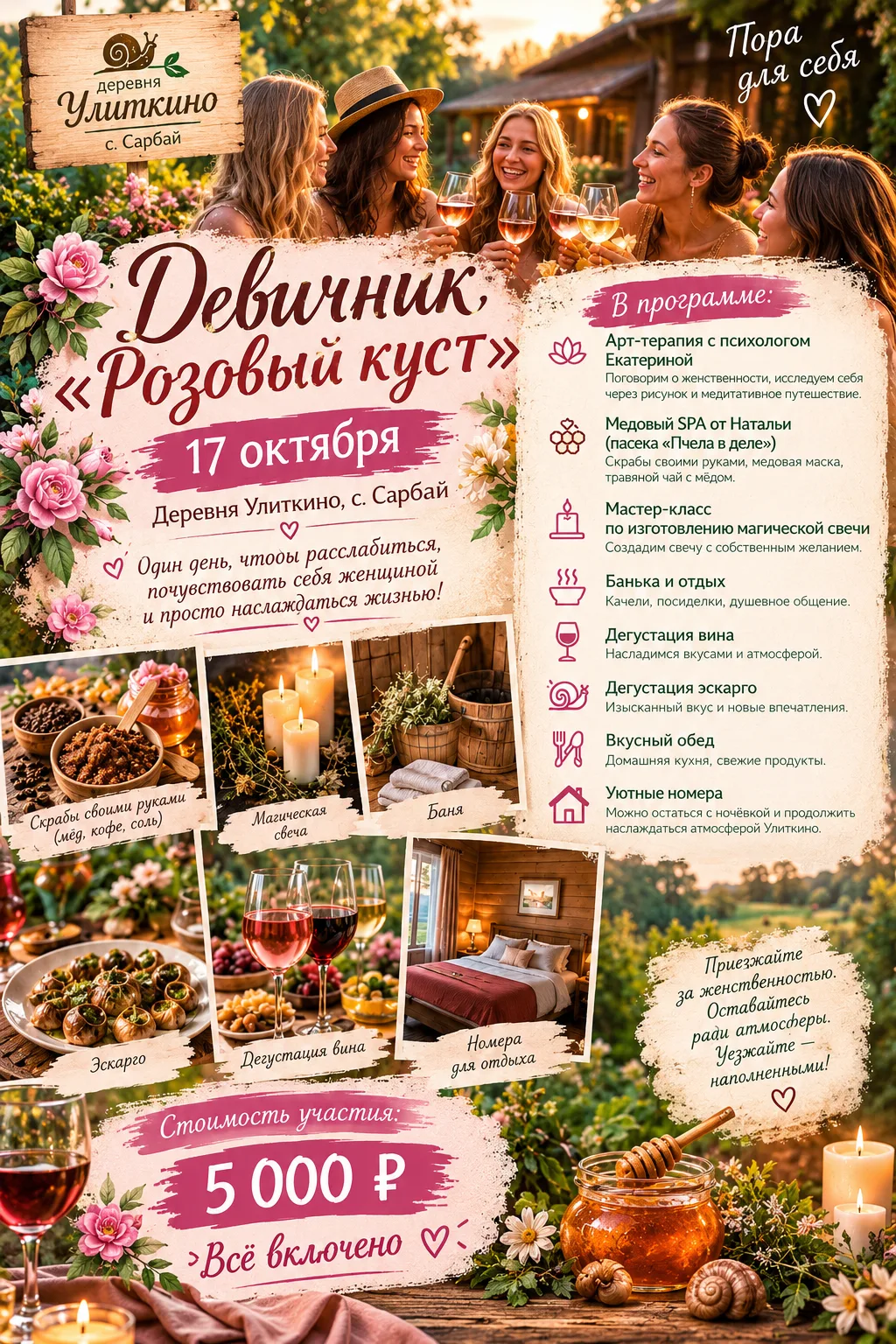 🌸 ДЕВИЧНИК В ДЕРЕВНЕ УЛИТКИНО🐌