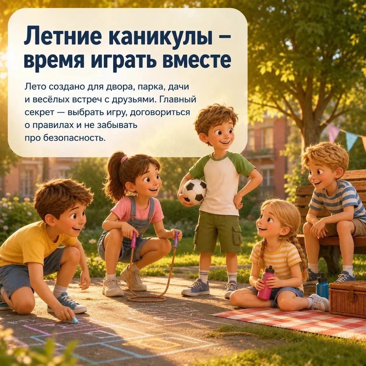 ☀️  Лето — лучшее время для игр! И совсем не обязательно покупать дорогие игрушки или постоянно прид