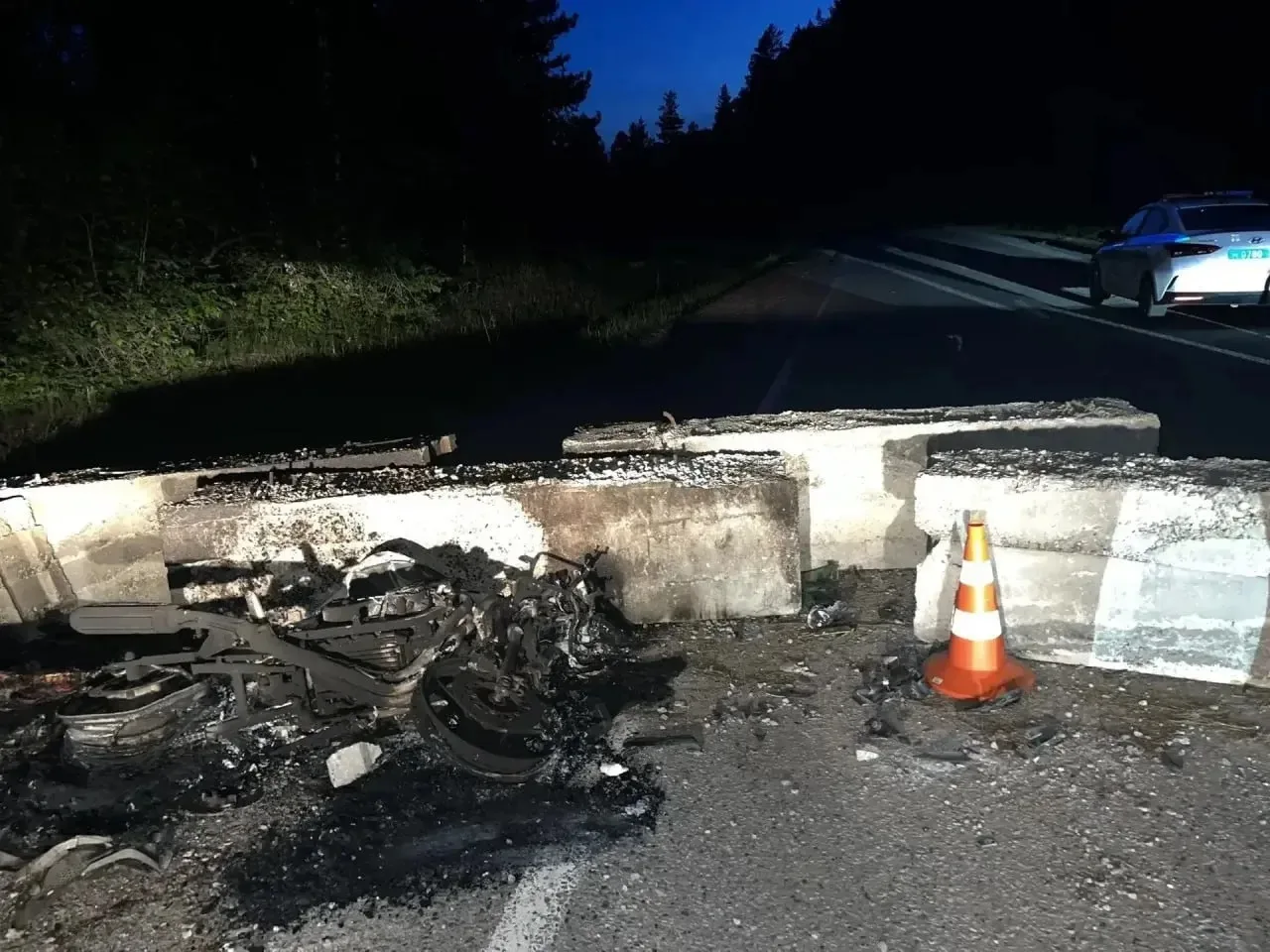 😱 Мотоциклист сгорел заживо после ДТП в Чистых Ключах.