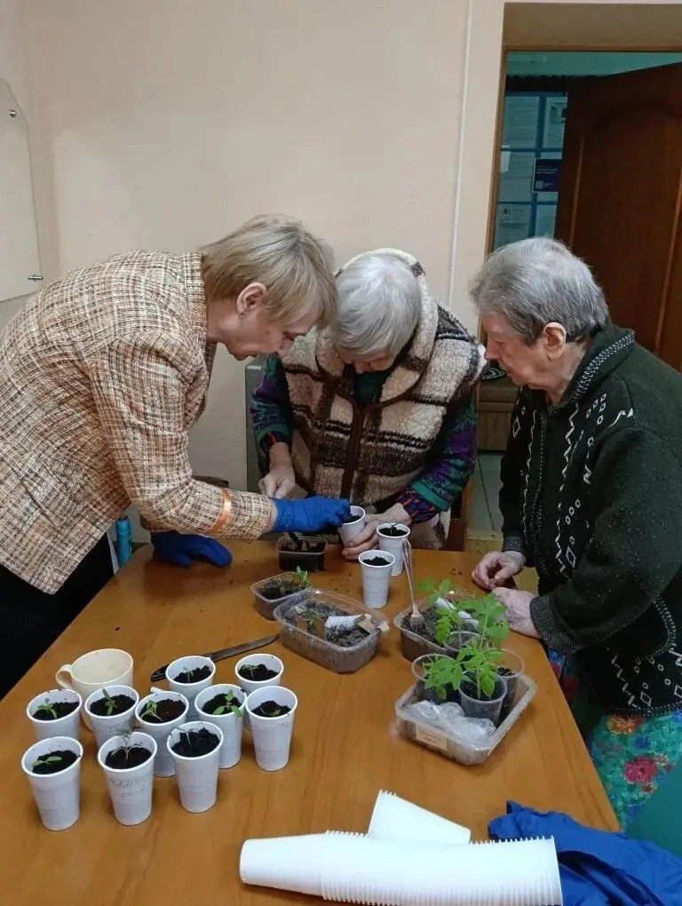 ✨Забота о будущем урожае ⁣ 🏡🌱Проживающие Холмовского дома-интерната для престарелых и инвалидов успе