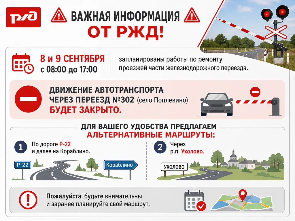🚧 Важная информация от РЖД! 🚧
