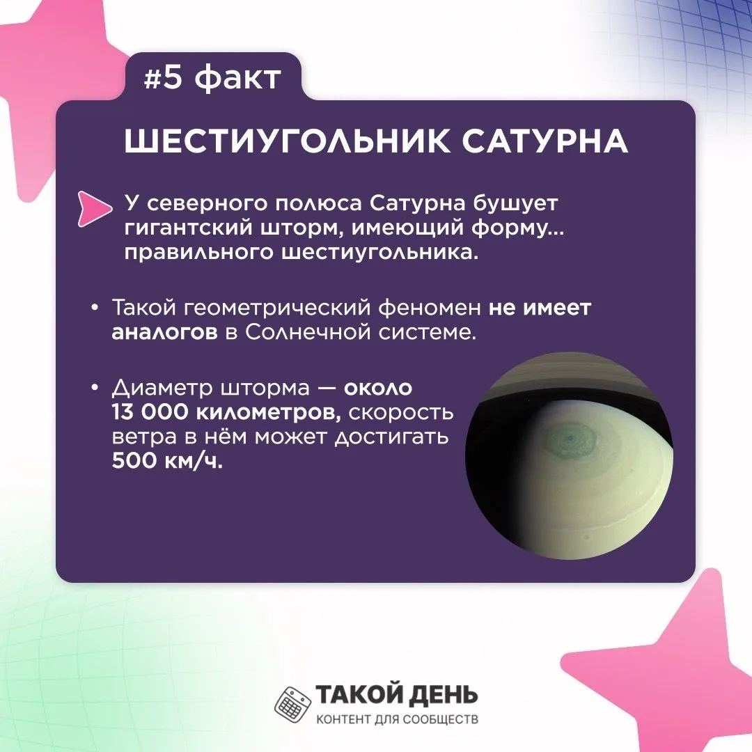 Факт дня - 7 фактов о космосе