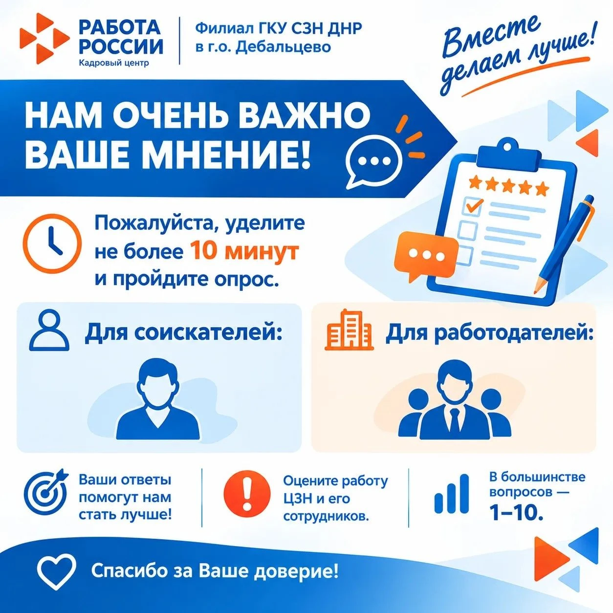 📢 НАМ ОЧЕНЬ ВАЖНО ВАШЕ МНЕНИЕ!