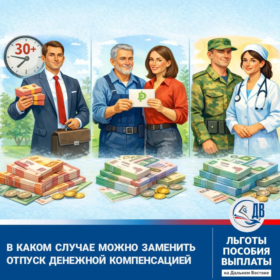 Когда отпуск можно заменить денежной компенсацией