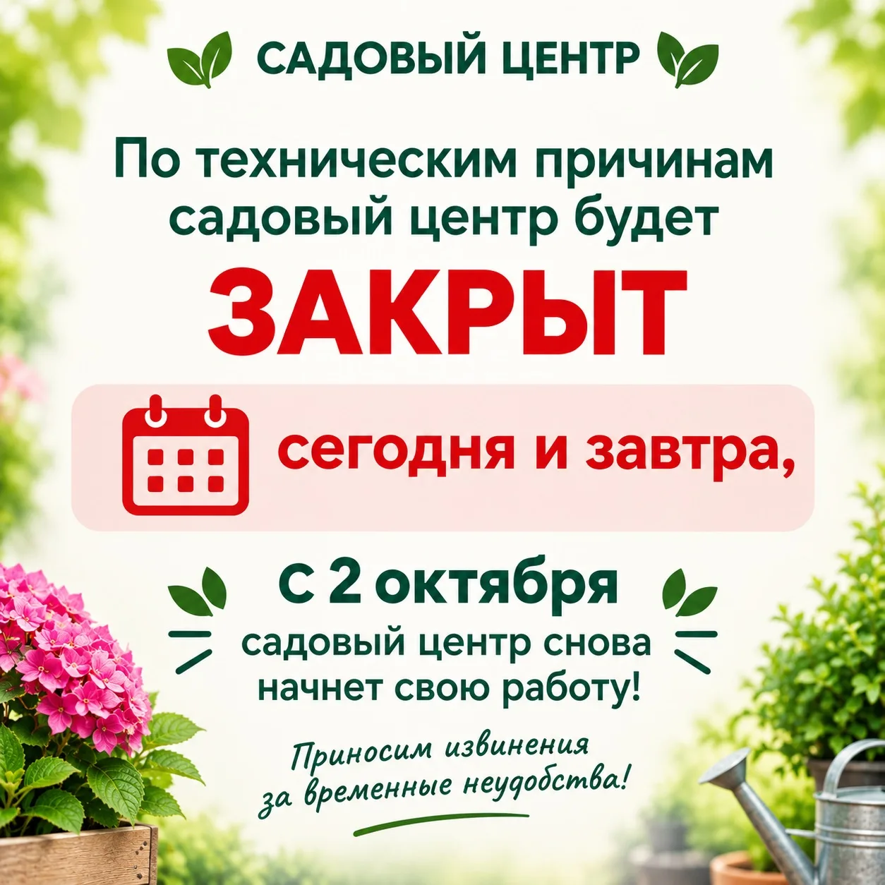 Дорогие друзья, к сожалению сегодня и завтра будем закрыты, в связи с обстоятельствами....