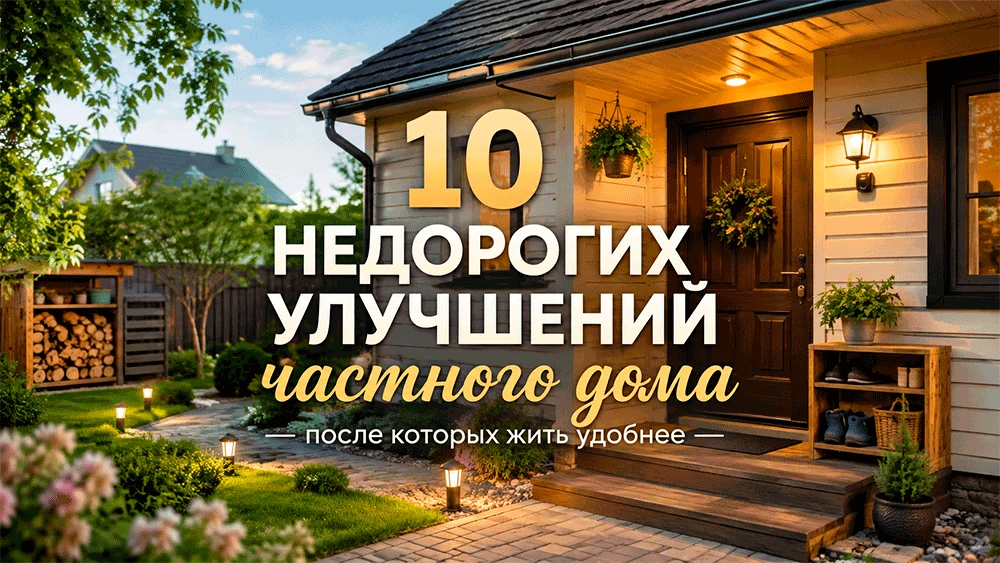 10 недорогих улучшений частного дома, после которых жить становится заметно удобнее. Са...