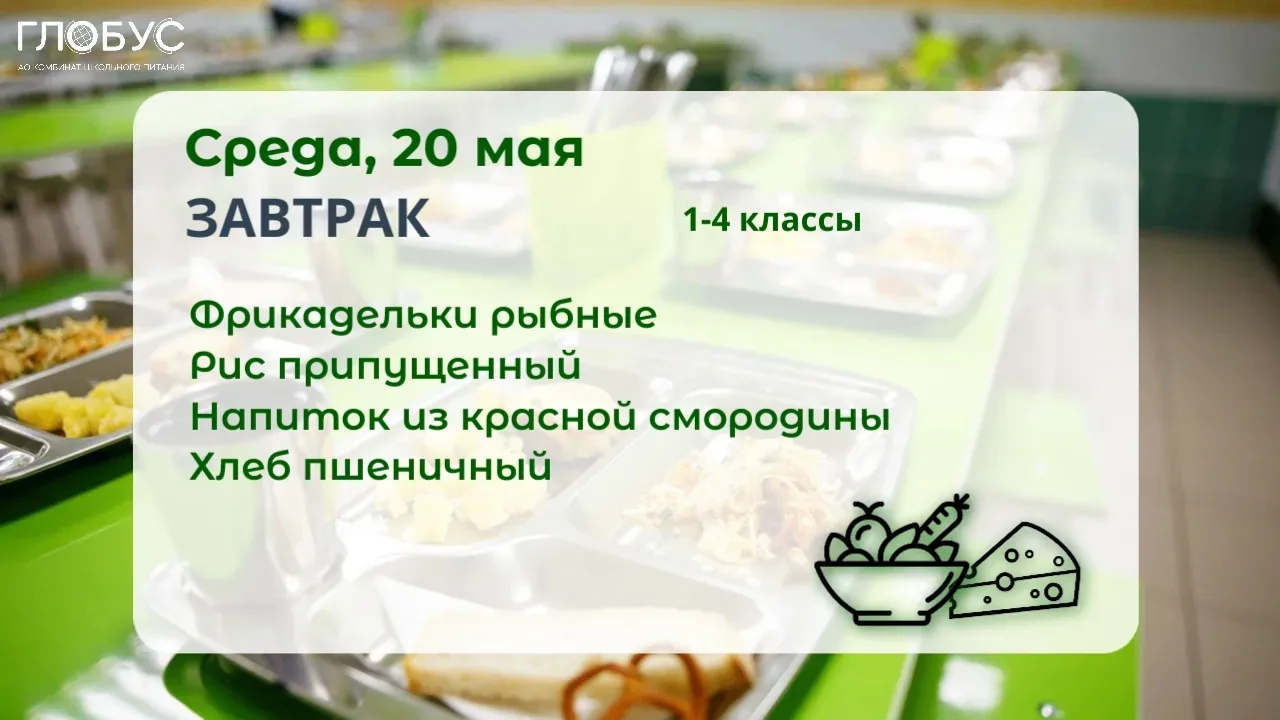 #МенюДня  🥗Школьное меню для 1-4 классов