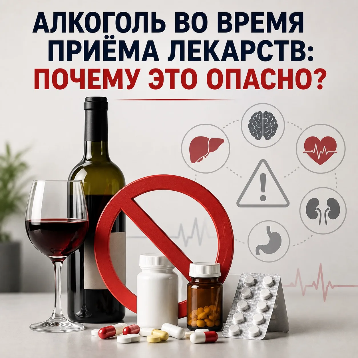 🍷💊 АЛКОГОЛЬ ВО ВРЕМЯ ПРИЁМА ЛЕКАРСТВ: ПОЧЕМУ ЭТО ОПАСНО?