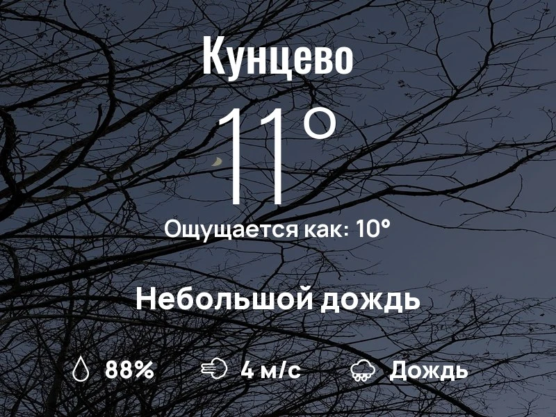 Что с погодой в Кунцево?