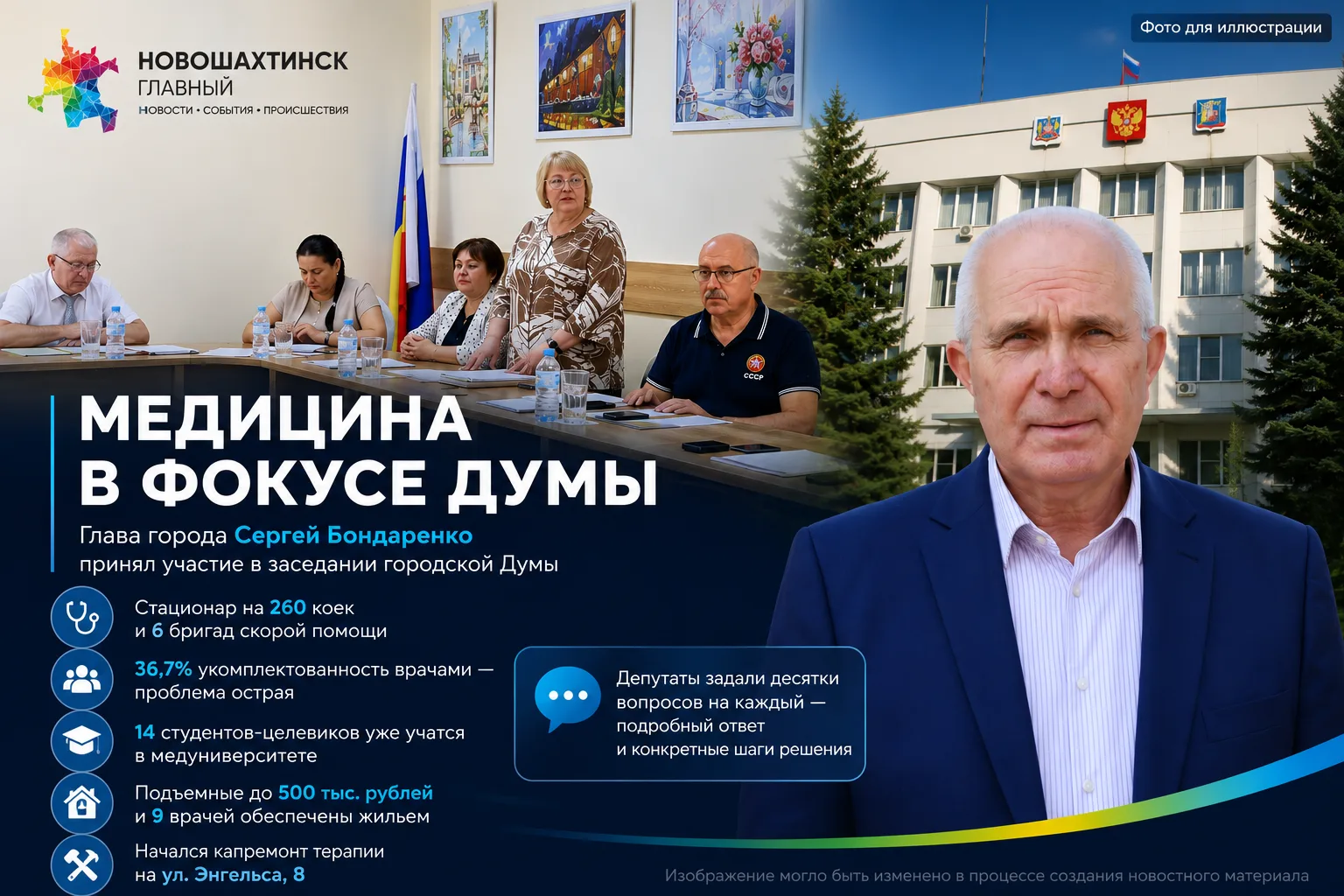 Что происходит с медициной в Новошахтинске:   
главное после заседания городской Думы
 
Одним из сам