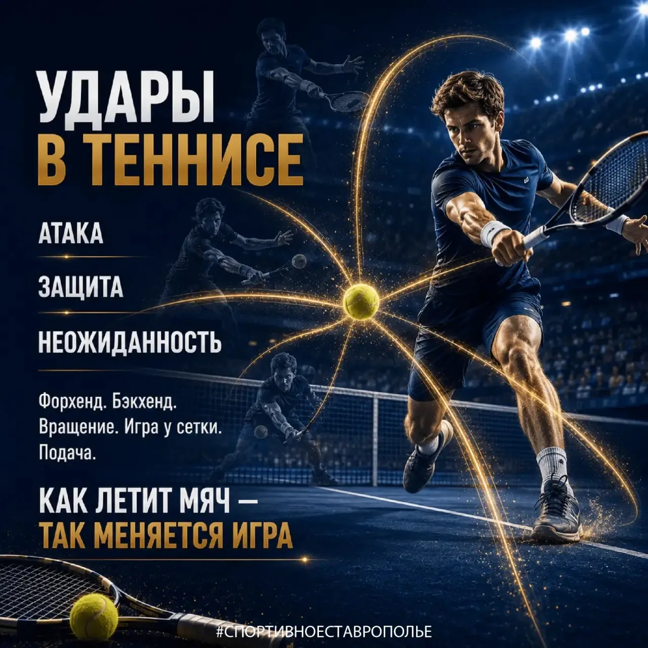 🎾 УДАРЫ В БОЛЬШОМ ТЕННИСЕ