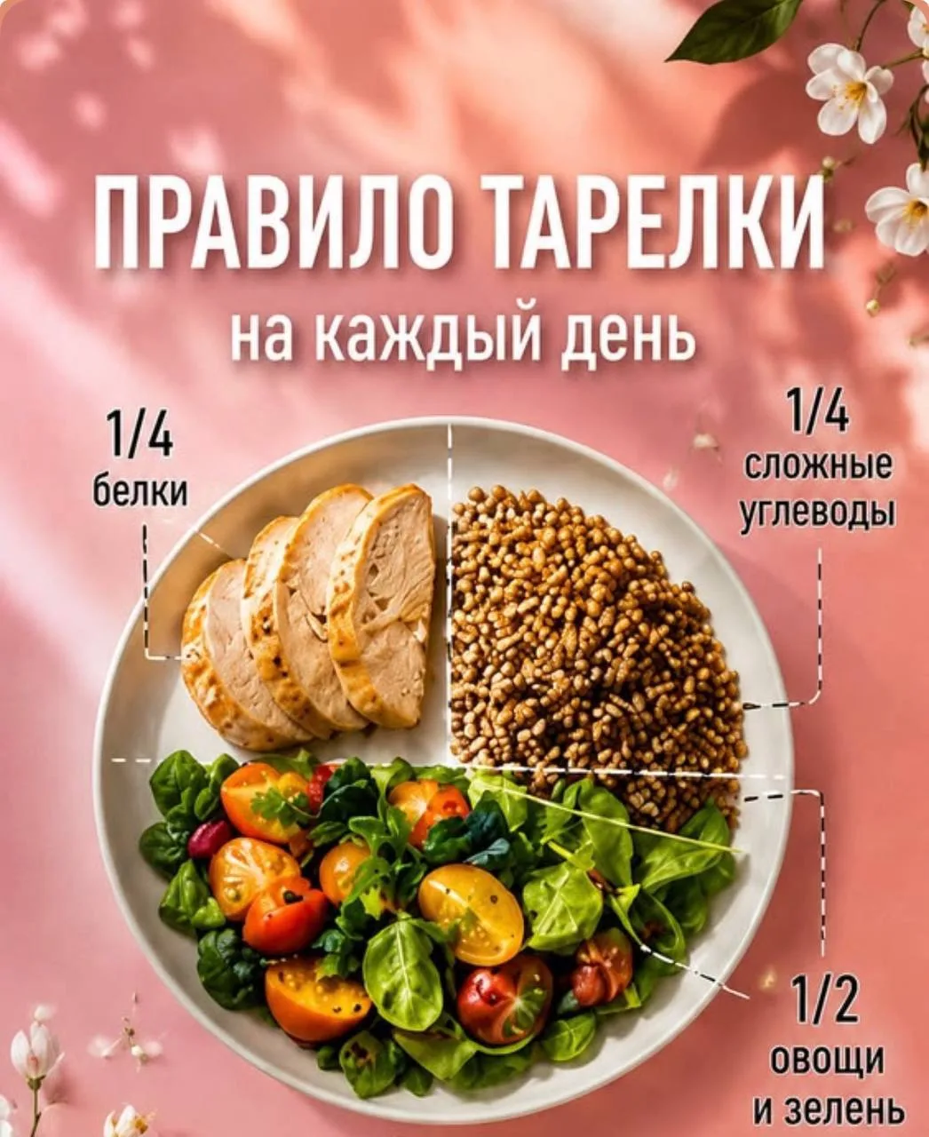 🌿 И напомню про простое правило тарелки: