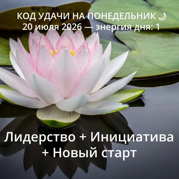 В день Луны (эмоции, интуиция, забота) единица добавляет смелость начинать новое, дейст...