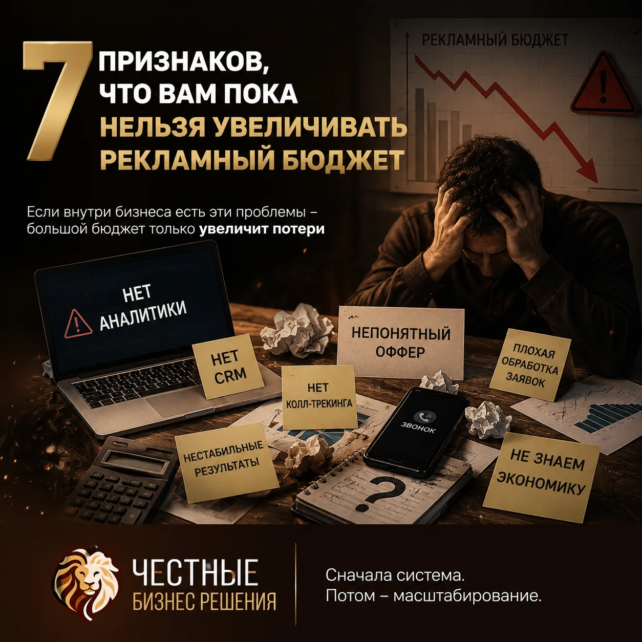 🚨 7 признаков, что вам пока нельзя увеличивать рекламный бюджет