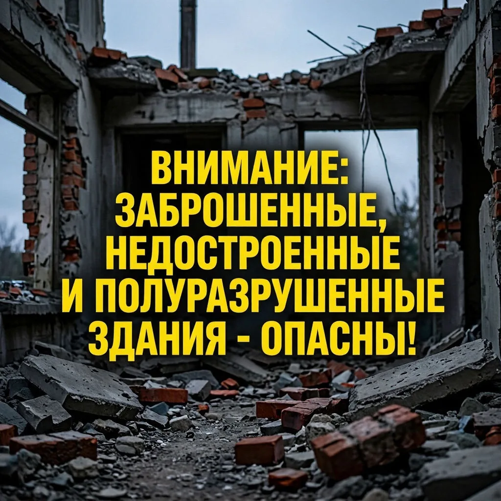 ПАМЯТКА О БЕЗОПАСНОСТИ: ПОЧЕМУ НЕЛЬЗЯ ЗАХОДИТЬ В ЗАБРОШЕННЫЕ, НЕДОСТРОЕННЫЕ И ПОЛУРАЗРУ...