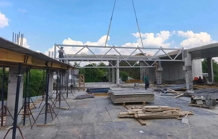 В Заокском продолжается строительство детской школы искусств на 290 мест 🏫