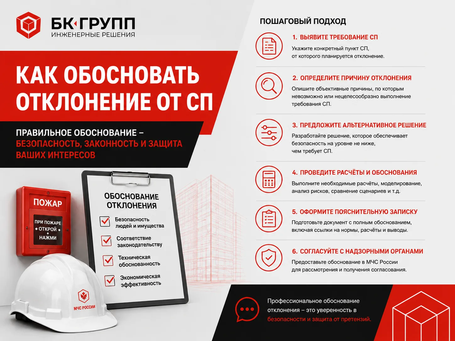 Как обосновать отклонение от свода правил (СП)?
Отступление от требований СП — не редкость. Особенно