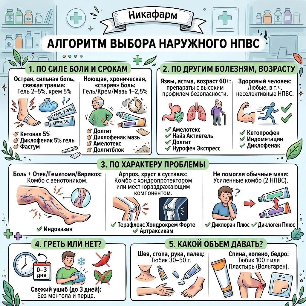 🔴 ШПАРГАЛКА: АЛГОРИТМ ВЫБОРА НАРУЖНОГО НПВС