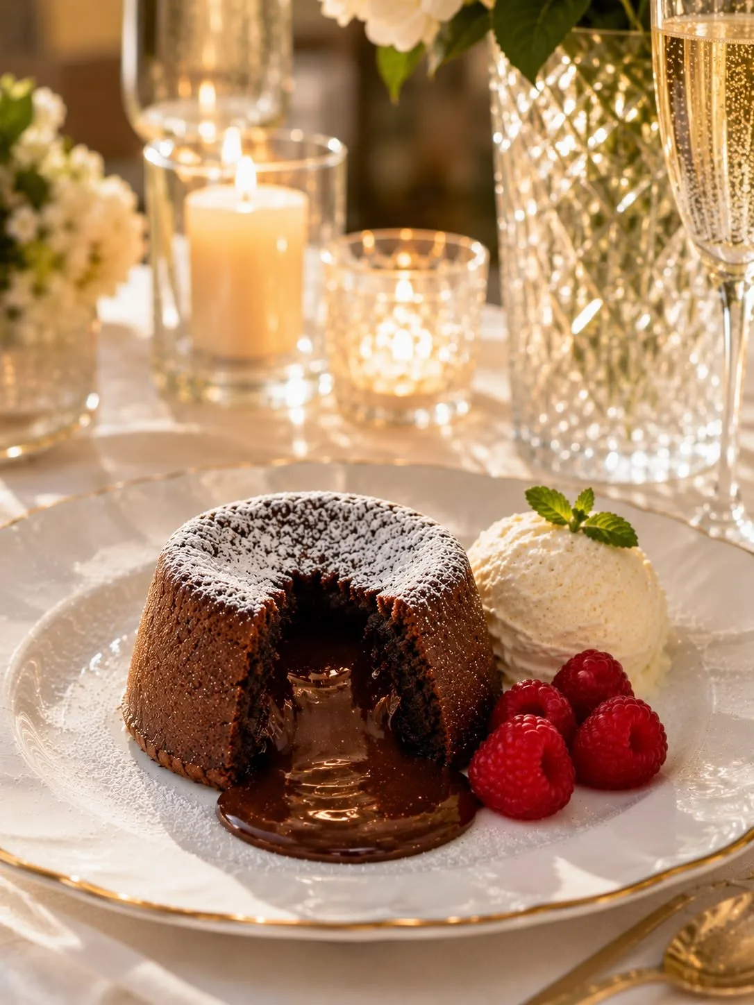 🍫 Шоколадный фондан — торт с жидким сердцем 😍✨