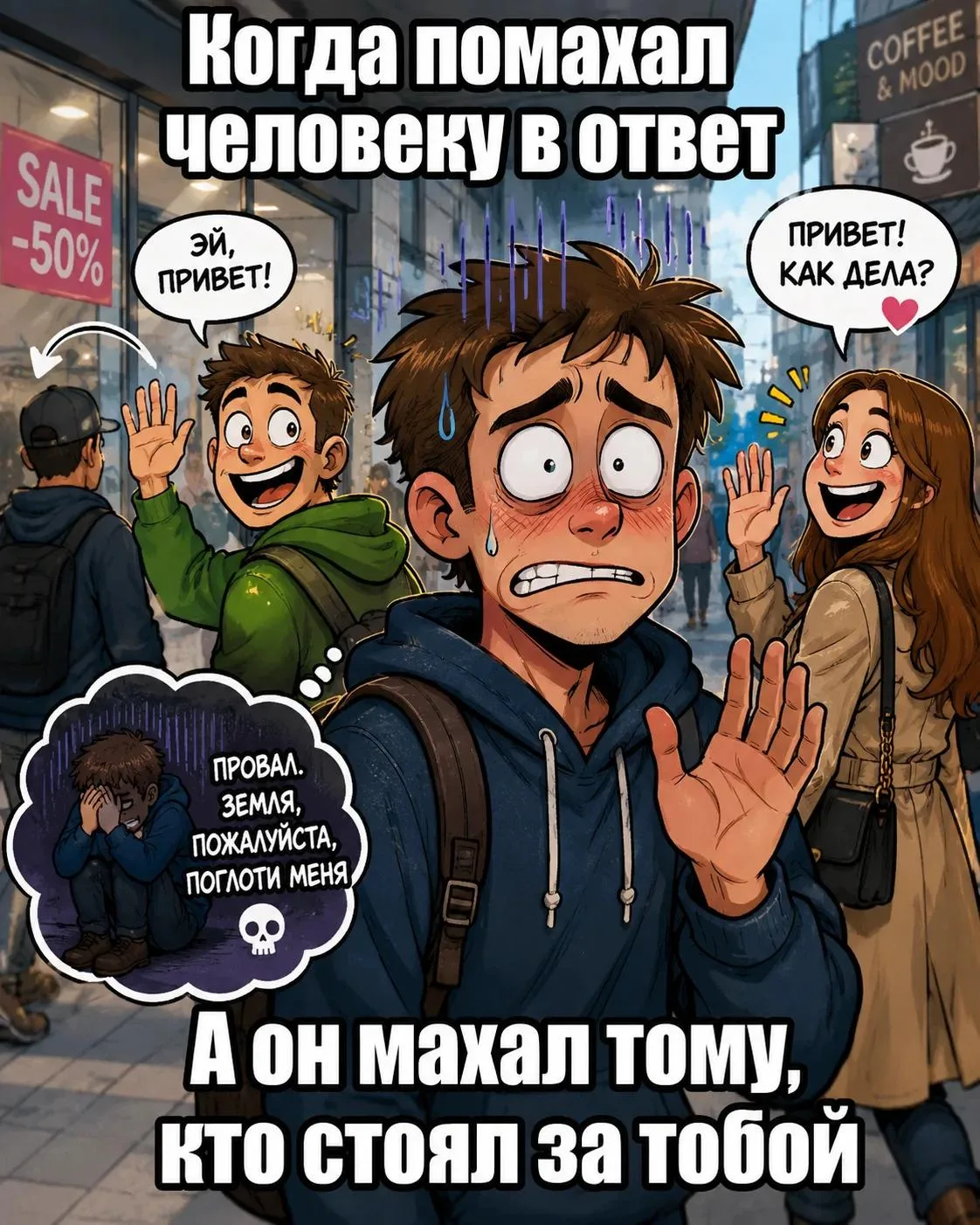 👍  — было

😎 — со мной такого не было, я вообще никому не машу

👑 — мгновенно превращаюсь в стату