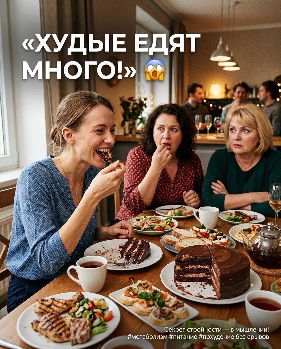 «Худые едят много! Очень много!» — правда, которая шокирует полных людей 😱