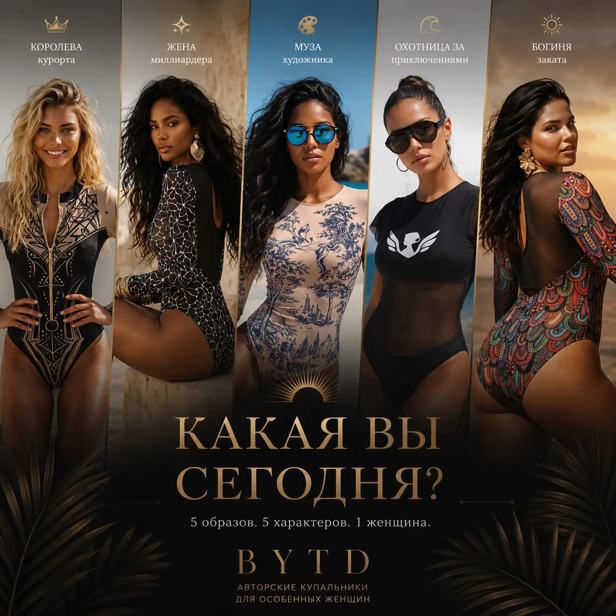 ✨ Сегодня ты какая?

👑 Королева курорта
💎 Жена миллиардера
🎨 Муза художника
🌊 Охотница за приклю