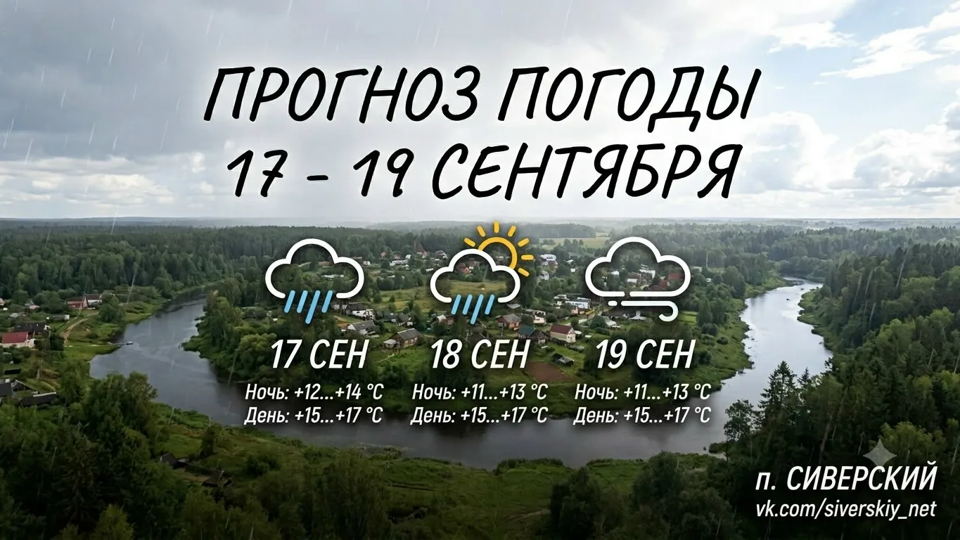 ☔️ Прогноз погоды на трое суток: 17 – 19 сентября