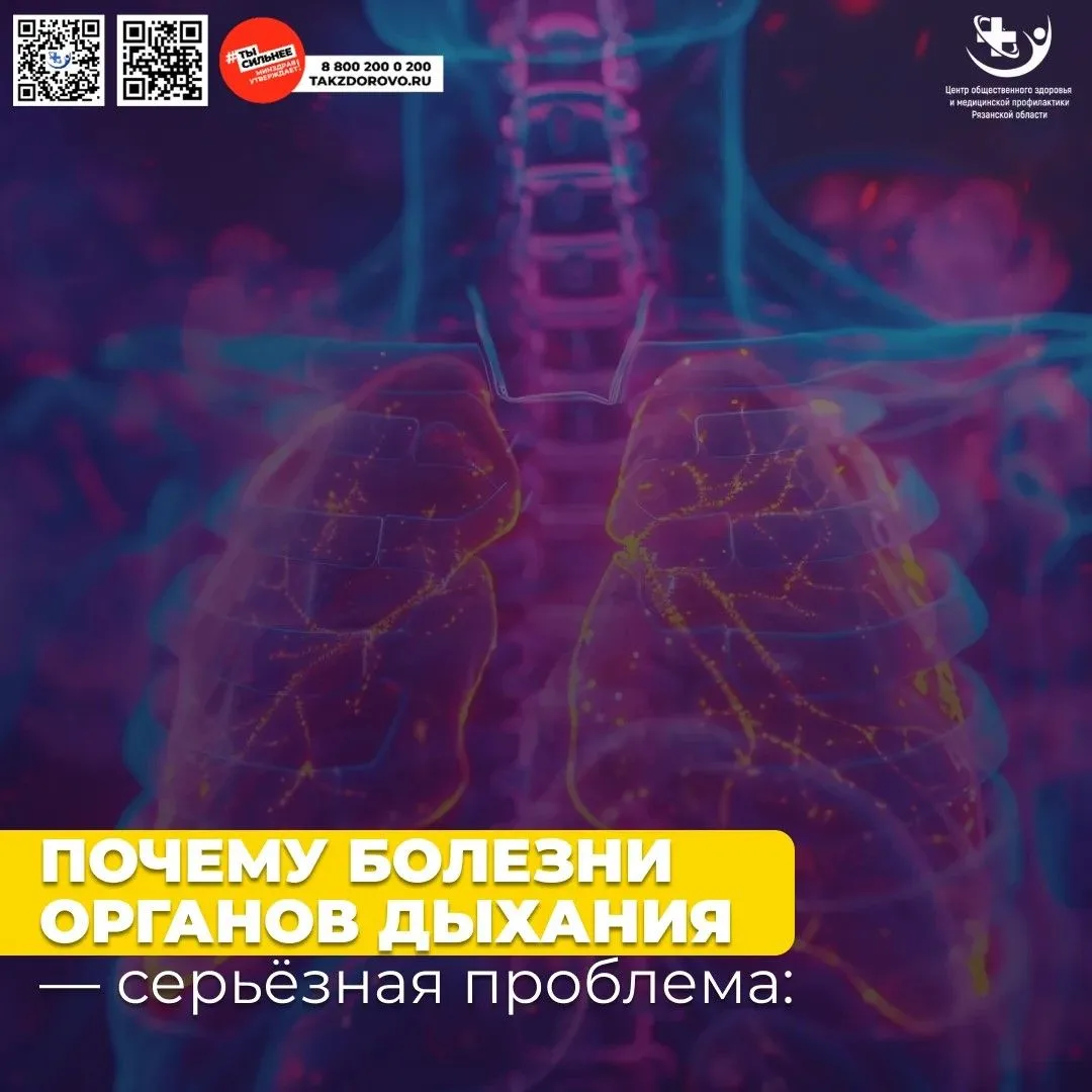 🫁 Болезни органов дыхания — одна из четырёх ведущих причин инвалидности и преждевремен...