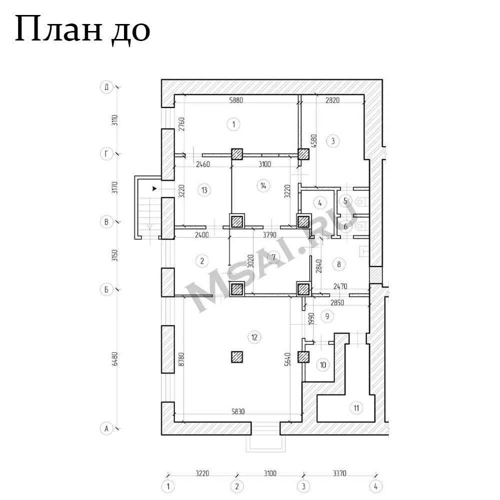 Перепланировка нежилого помещения в доме серии Сергеева (Коптевская улица, 26, корпус 5)