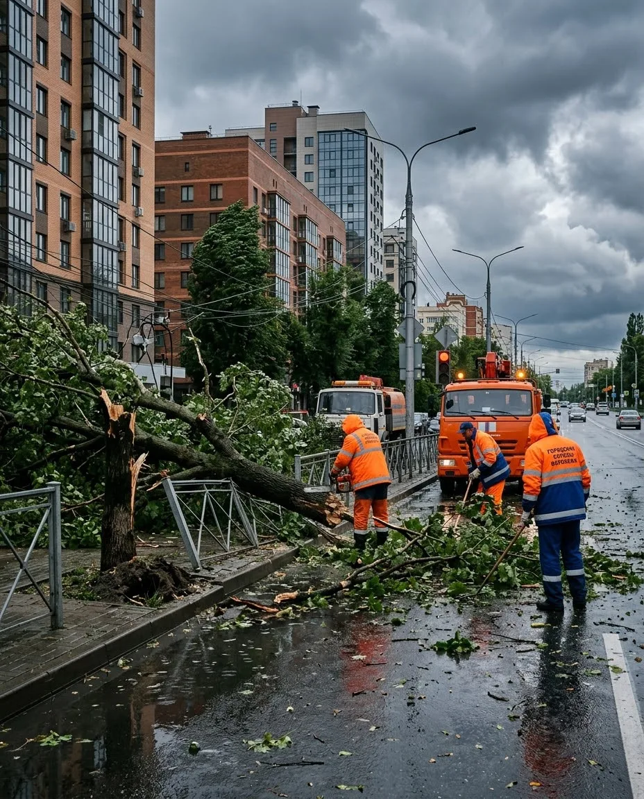 🌳В Воронеже сильным ветром повалено 17 деревьев

На 16:00 зафиксировано 17 заявок. На фото: ветка, 