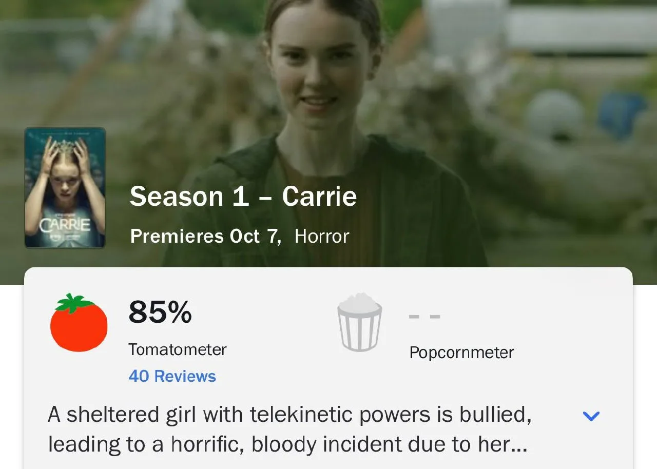 Первые оценки мини-сериала «Кэрри» по роману Стивена Кинга. В ролях Саммер Х. Хауэлл, С...