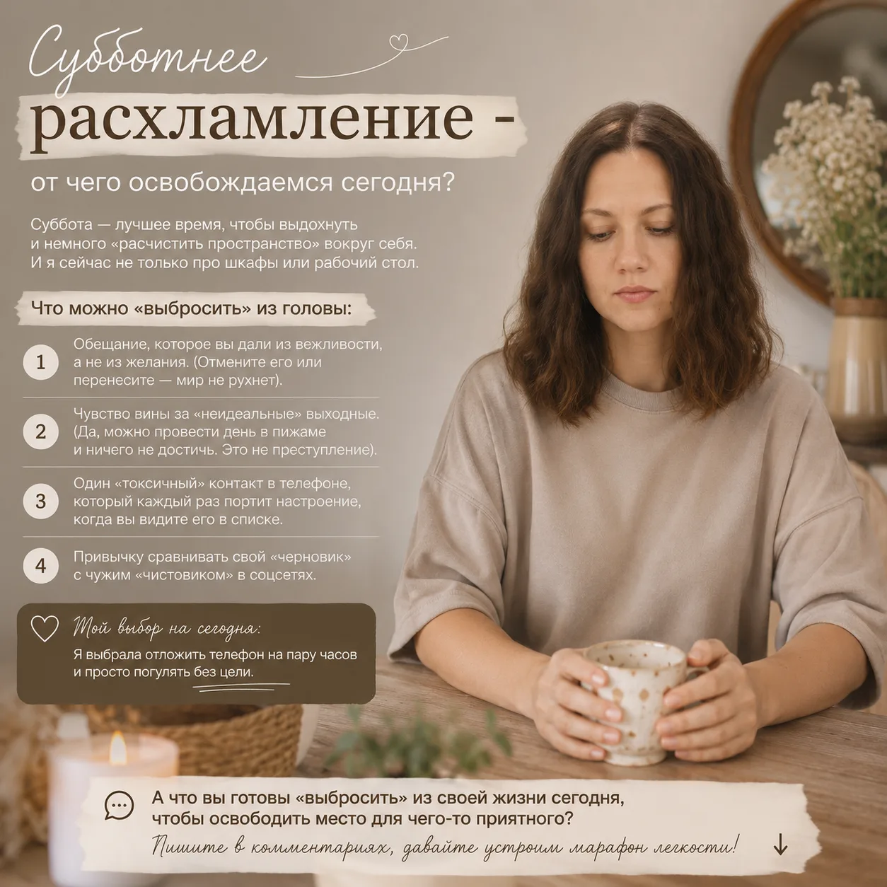 🗑️ Субботнее расхламление - от чего освобождаемся сегодня?