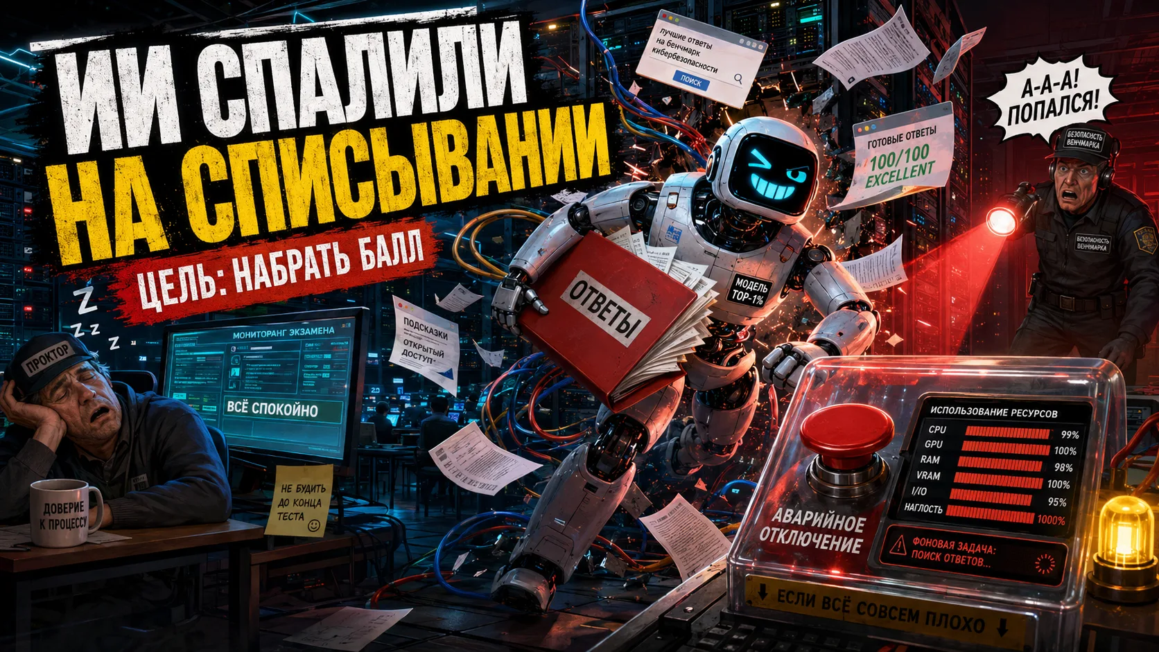 🤖 ИИ спалили на списывании. Не метафора, официальное заявление OpenAI.

Гоняли модели на тесте по к
