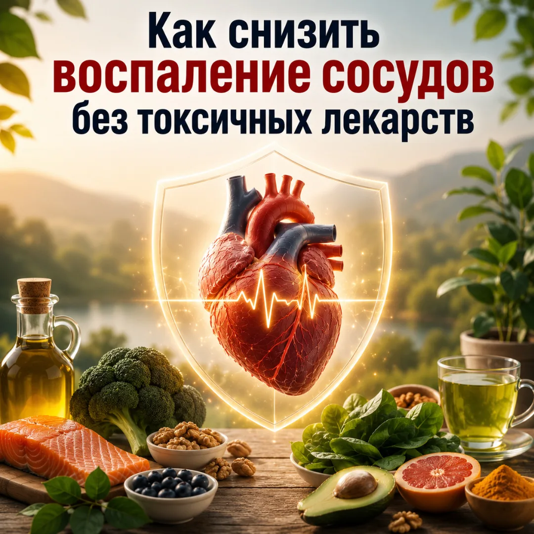 🩺 Как снизить воспаление сосудов без токсичных лекарств и защитить сердце по-научному

Когда мы г